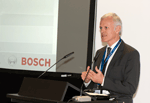 Sigi Gross, vice president and general manager, Keysight’s Electronic Test Division presenting the keynote presentation at the Bosch AE InnoLab grand opening