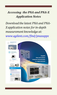 Accessing  the PNA and PNA-X  Application Notes  Download the latest PNA and PNA-X application notes for in-depth measurement knowledge at: www.keysight.com/find/pnaxapps