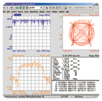 For more traditional modulation approaches like QPSK, analyze the signal with four different views -- volts vs. time (upper left), I/Q trajectory (upper right), signal spectrum (lower left), and error analysis (lower right).