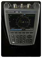 FieldFox's Smith chart can be used to display impedance matching characteristics in cable and antenna systems. 