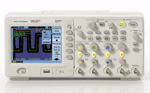 Mask testing, a standard feature on all 1000 Series oscilloscopes provides a quick pass/fail comparison of an incoming signal to a test envelope you define.