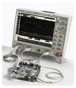 Capture a mix of time-correlated analog and digital signals. Use the MSO timing channels to evaluate control-signal relationships or capture and view data buses up to 16 bits wide.