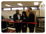 Santa Clara University's electrical engineering undergraduate teaching lab ribbon cutting.