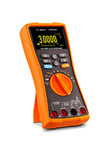 The U1273AX Handheld Digital Multimeter facing front right