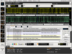The N8816A Infiniium PCI Express 3.0 protocol analyzer software provides the ability to perform 128/130 bit and 8b/10b based packet decoding via a patented (patent pending) technique to capture and display serial data synchronized with the analog view of traffic of a serial data stream. Decode is displayed directly on the analog waveform as well as in the decode list with associated time and index displays. In conjunction with the decode list, using the multi-grid waveform display you can simultaneously display analog bi-directional waveforms with corresponding decode listings
