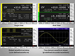 The Agilent B2961A/B2962A has a 4.3” color LCD that supports both graphical and numerical viewing modes, and enables quick test setup and quick test status check. This intuitive graphical user interface dramatically improves usability and productivity of bench-top tests and debug.